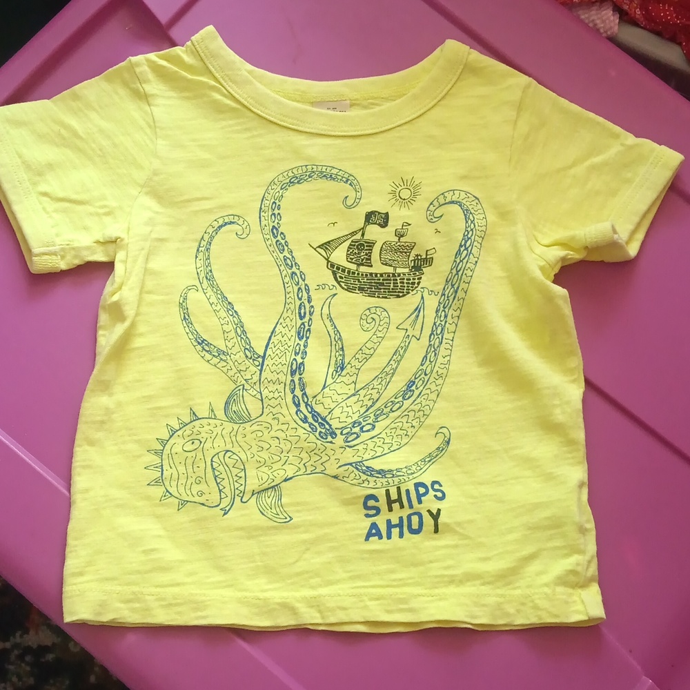 Osh Kosh bright neon nautical graphic tee